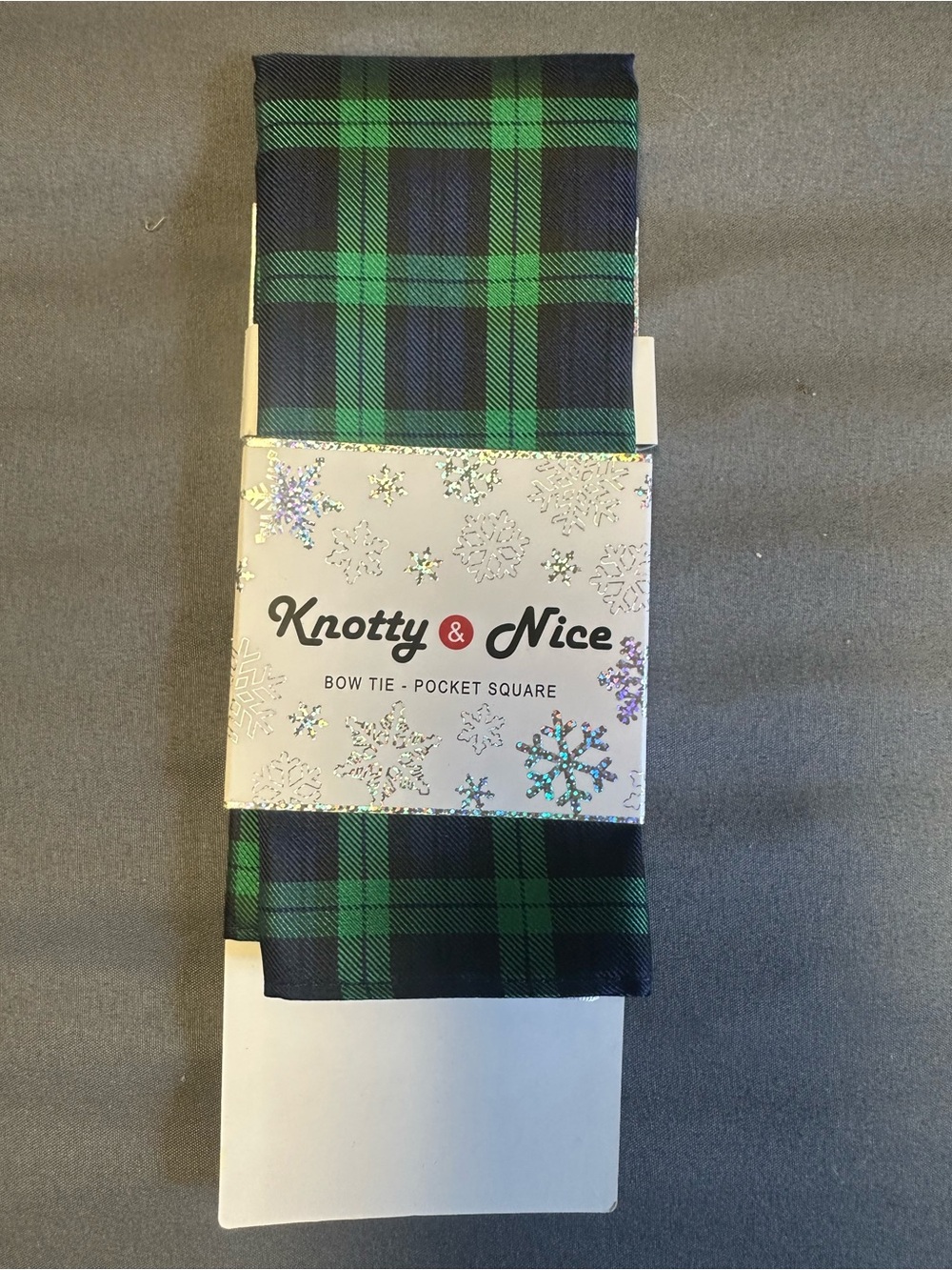 Green and Black Plaid Tie